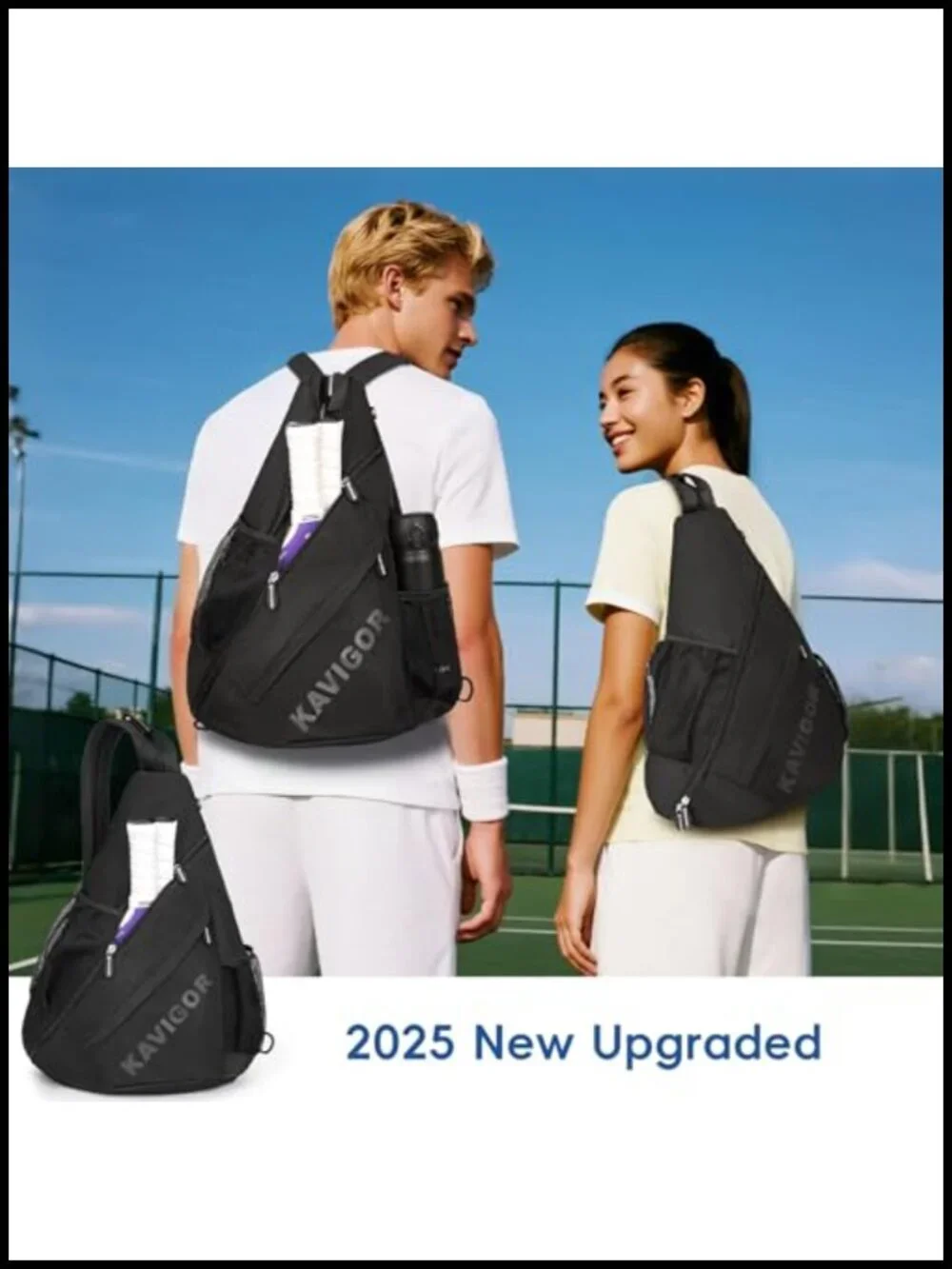 Ultra-Light Pickleball Sling Bag, 6-Pocket, Convertible Backpack